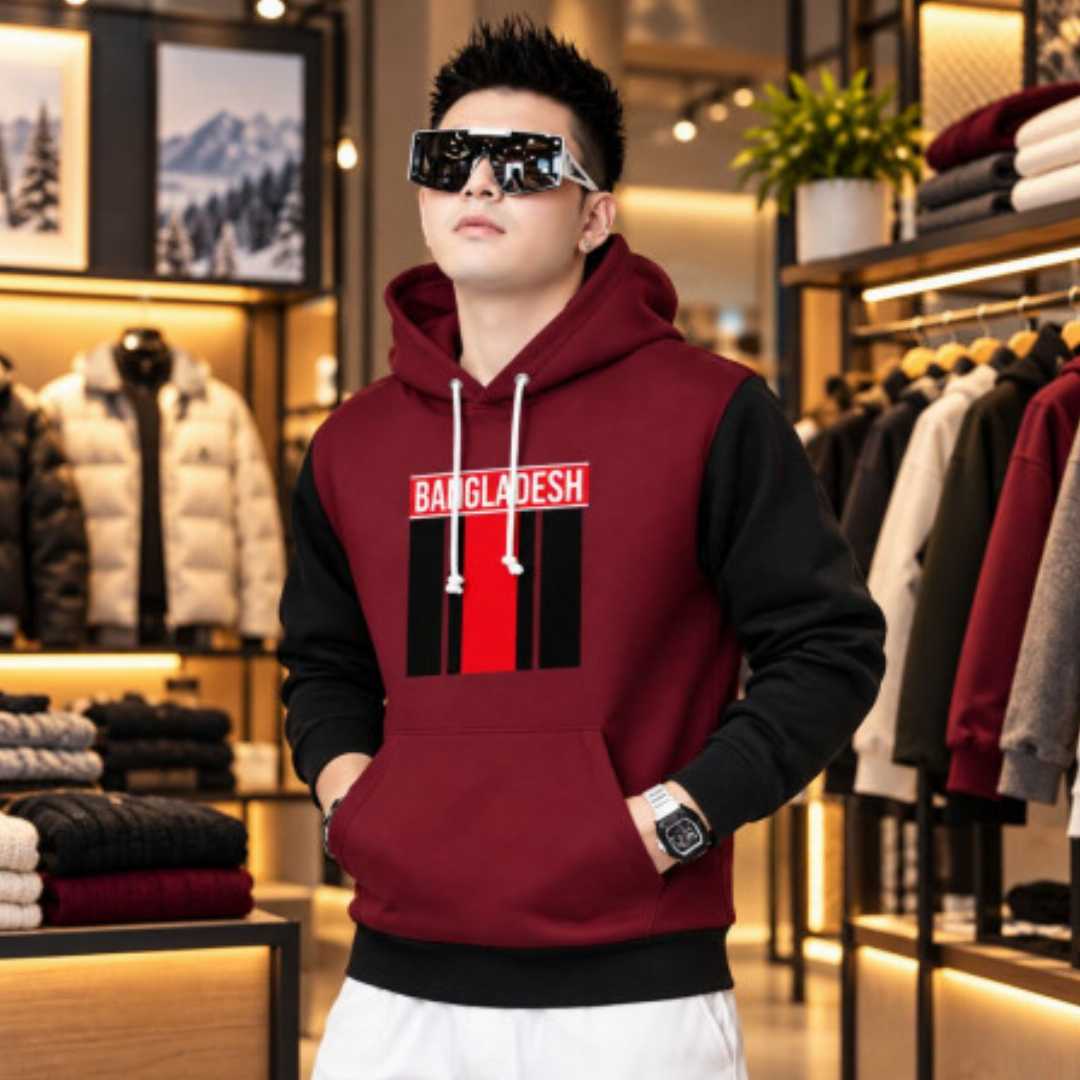 Winter Hoodies For Men (Bangladesh Maroon)